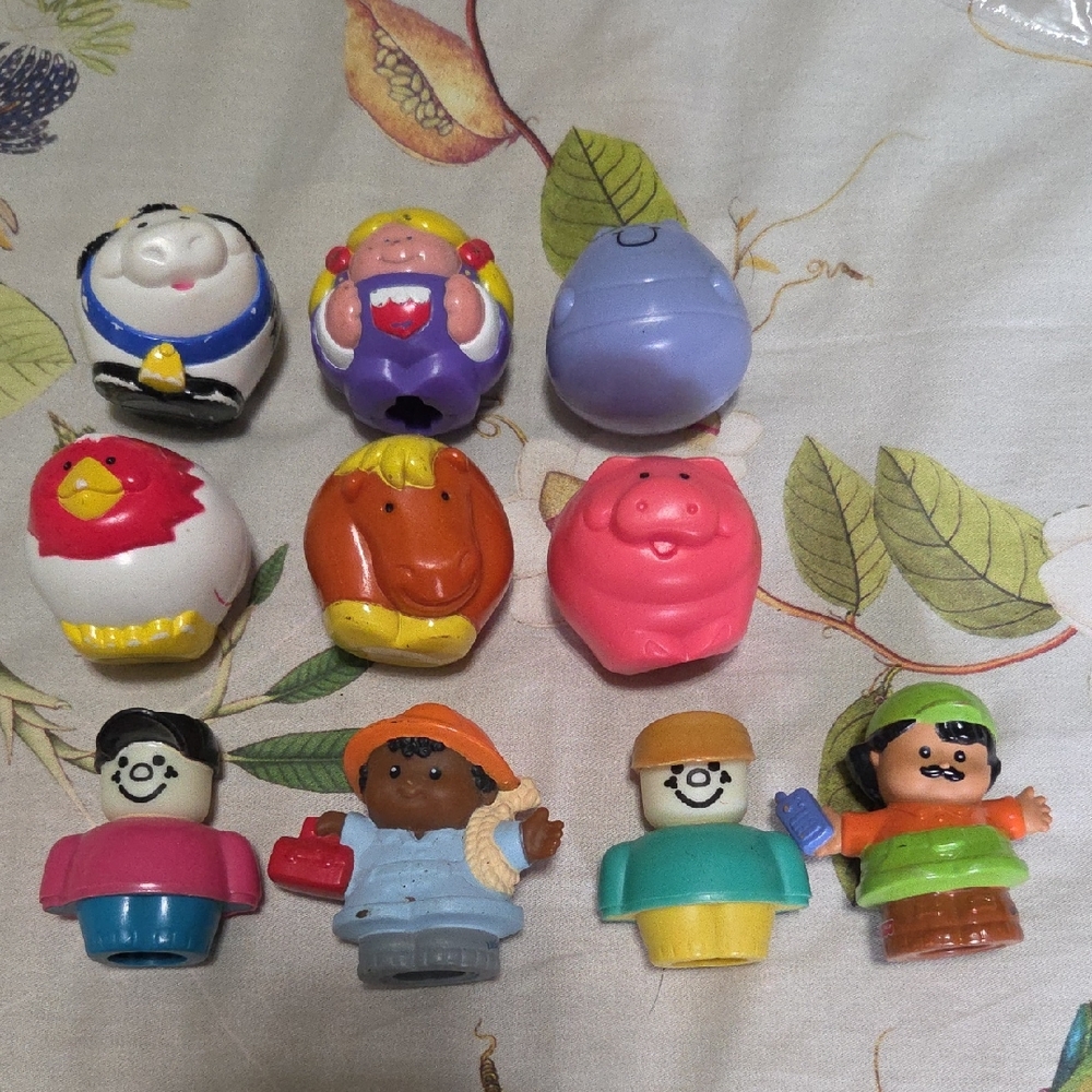 Vintage Kids Toy Figures Set of 10